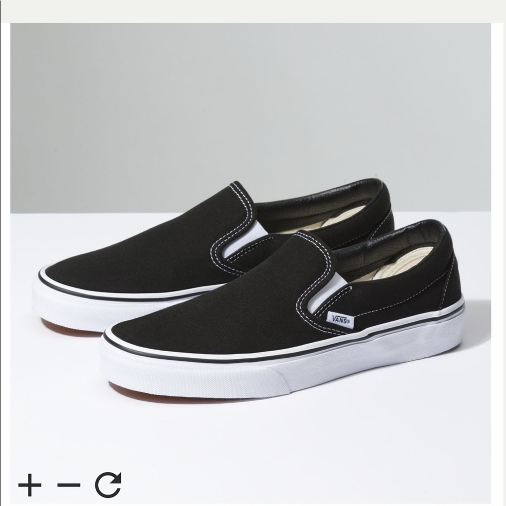 Black slip on vans